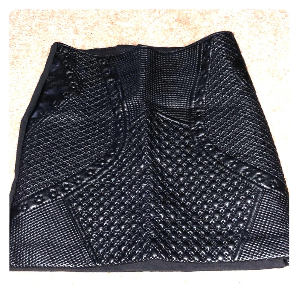 Black mini skirt